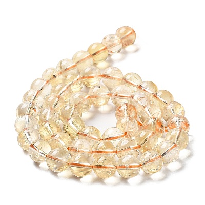 Natural Citrine Beads Strands X-G-G212-8mm-29-1