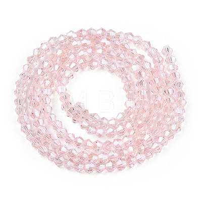 Transparent Electroplate Glass Beads Strands GLAA-F029-2mm-C26-1