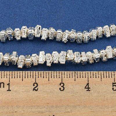 Electroplated Natural Lava Rock Beads Strands G-I360-H02-04-1