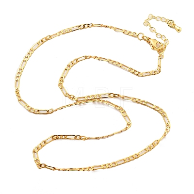 Brass Figaro Chains Necklaces for Women NJEW-D302-29G-1