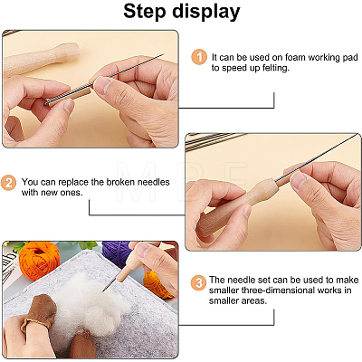 DIY Needle Felting Making Kit DIY-BC0005-76-1