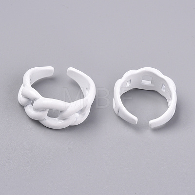 Spray Painted Alloy Cuff Rings RJEW-T011-25-RS-1