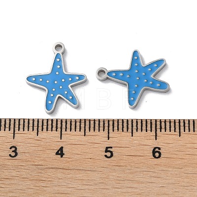 304 Stainless Steel Pendants STAS-C083-08P-02-1