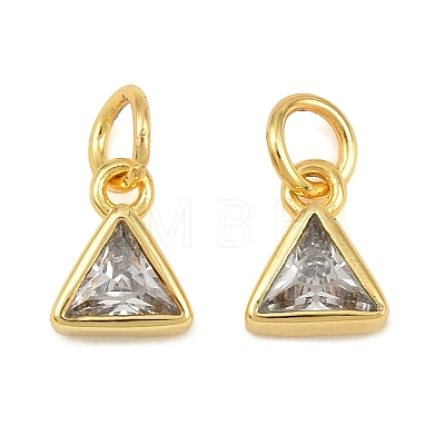 Brass Pave Cubic Zirconia Charms CU-CBA3D67-10G-08-1
