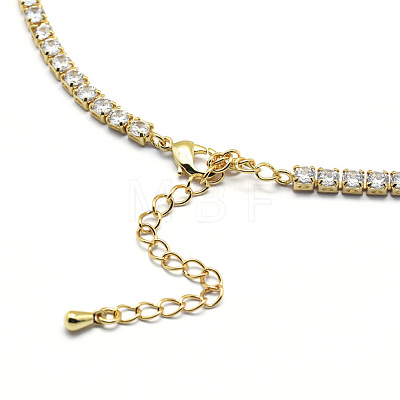 Brass Tennis Necklaces NJEW-I104-13A-1