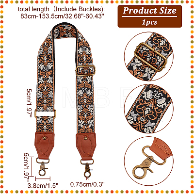 Ethnic Style Polyester Adjustable Bag Straps DIY-WH0449-62B-1