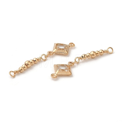 Glass Connector Charms KK-P242-16G-1