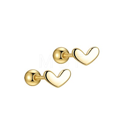 Heart 999 Sterling Silver Earlobe Plugs for Women EJEW-S215-29G-01-1