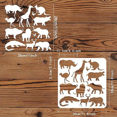 Plastic Reusable Drawing Painting Stencils Templates DIY-WH0172-920-1