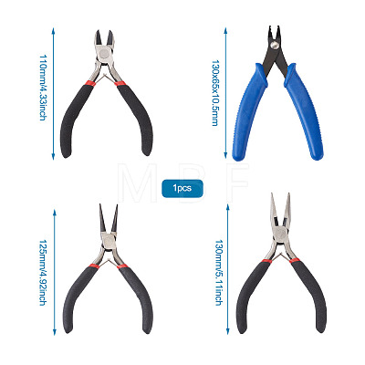 Kissitty Carbon Steel Jewelry Pliers PT-YS0001-01-1