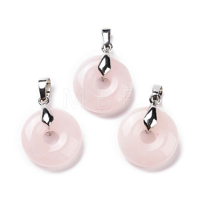 Natural Rose Quartz Pendants G-E059-01P-05-1