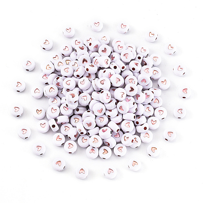 Plating Acrylic Beads PACR-YW0001-06-1