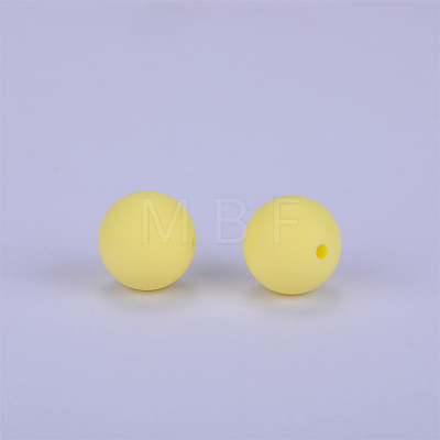 Round Silicone Focal Beads SI-JX0046A-91-1