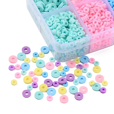70G 5 Colors 2 Style Handmade Polymer Clay Beads CLAY-YW0001-50-1