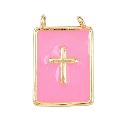Brass Enamel Pendants KK-L251-01G-B02-1
