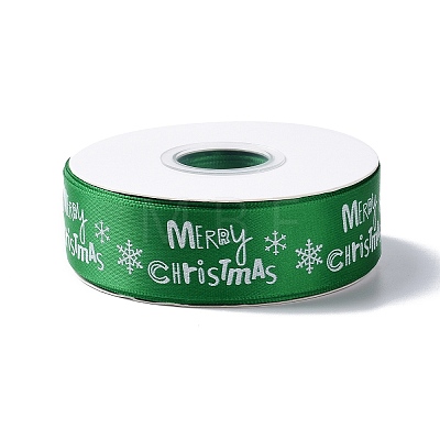 25 Yards Christmas Theme Printed Polyester Ribbon OCOR-C004-02A-1