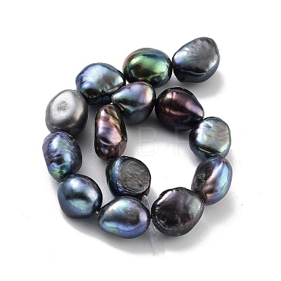 Dyed Natural Cultured Freshwater Pearl Beads Strands PEAR-P062-36C-1