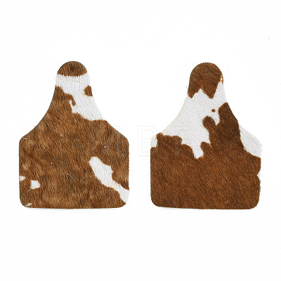 Eco-Friendly Cowhide Leather Big Pendants FIND-N049-13-01-1