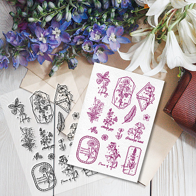 Custom PVC Plastic Clear Stamps DIY-WH0618-0067-1