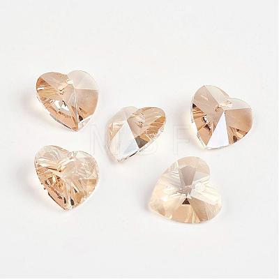 Faceted K9 Glass Charms EGLA-P026-H03-1