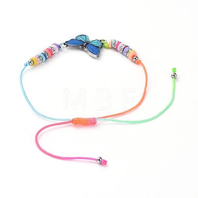 Adjustable Nylon Cord Link Bracelets BJEW-JB04937-M-1