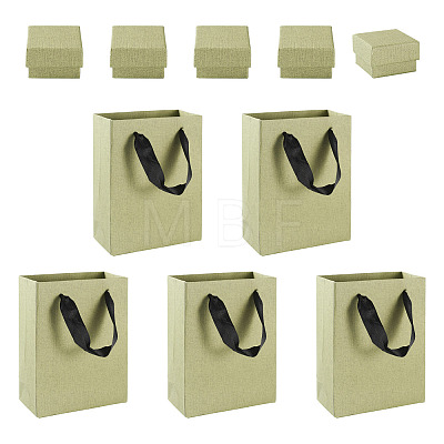 5Pcs Square Paper Jewelry Display Cases CON-TA0001-39A-01-1