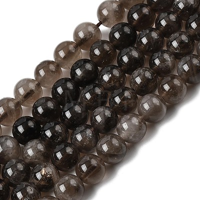Natural Smoky Quartz Beads Strands X-G-B167-A09-8mm-1