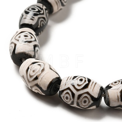 Tibetan Style dZi Beads Strands G-F726-A03-1