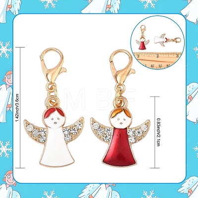 10Pcs Alloy Enamel Pendant Decorations HJEW-YW00277-01-1