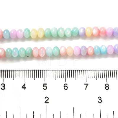 Rainbow Color Dyed Natural Freshwater Shell Beads Strands SHEL-G018-02G-1