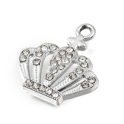 UV Plating Alloy Crystal Rhinestone Pendants RB-CBAD37D-36P-1