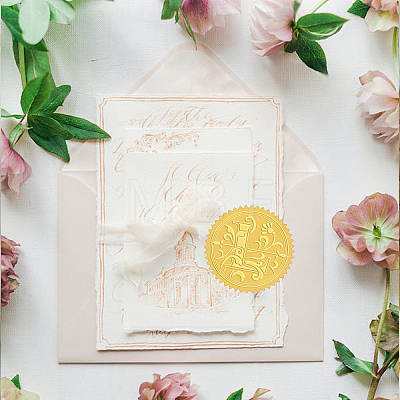 Self Adhesive Gold Foil Embossed Stickers DIY-WH0211-318-1