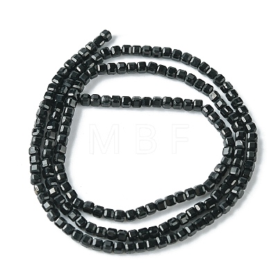 Natural Black Tourmaline Beads Strands G-F748-Y02-1