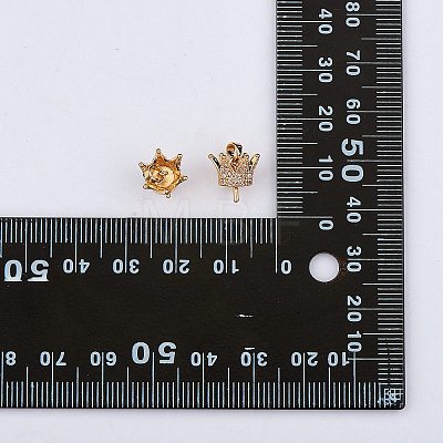 10Pcs Brass Micro Pave Cubic Zirconia Peg Bails Pendants FIND-SZ0005-91-1