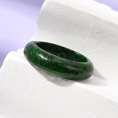 Natural Myanmar Jade Dyed Finger Ring RJEW-C160-01A-1
