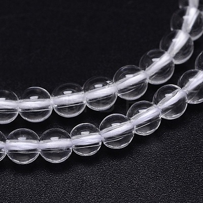 Round Natural Grade AA Quartz Crystal Beads Strands X-G-H1648-6mm-01N-AA-1