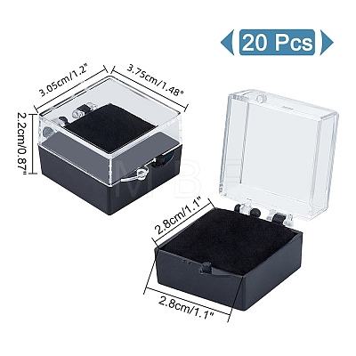 Plastic Badge Storage Gift Box CON-WH0099-07A-1