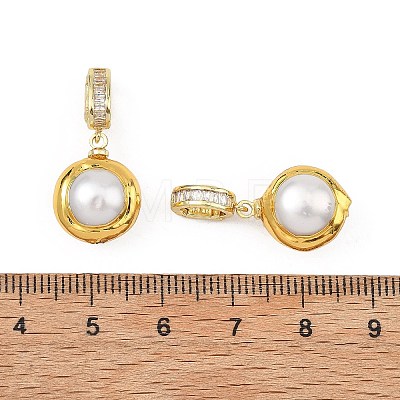 Natural Baroque Keshi Pearl Pendants PALLOY-JF05759-1