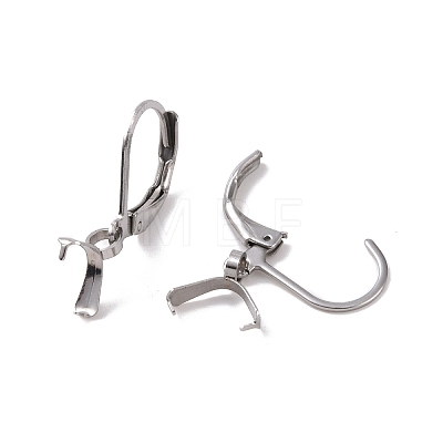 Tarnish Resistant 304 Stainless Steel Leverback Earring Findings X-STAS-G283-01P-1