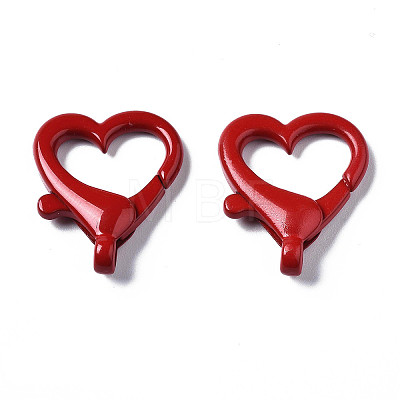 Spray Painted Eco-Friendly Alloy Lobster Claw Clasps PALLOY-T080-05G-NR-1