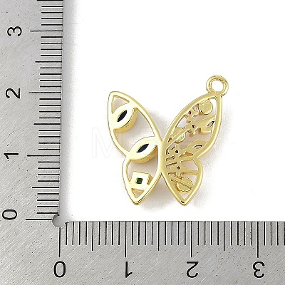 Brass Micro Pave Cubic Zirconia Pendants KK-B114-04G-1