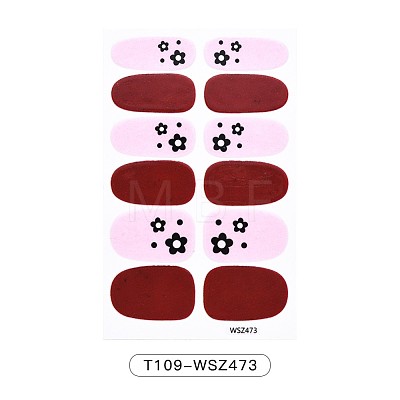 Flower Series Full Cover Nail Decal Stickers MRMJ-T109-WSZ473-1