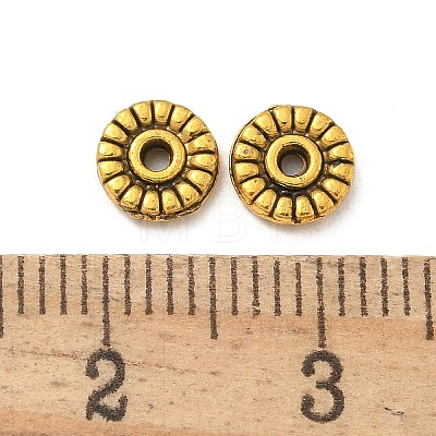 Tibetan Style Alloy Spacer Beads TIBE-P003-42AG-1