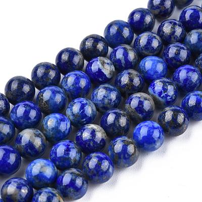 Natural Lapis Lazuli Beads Strands G-E465-8mm-01-1