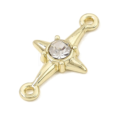 Alloy & Rhinestone Connector Charms AL-CBAFCDA-08G-1