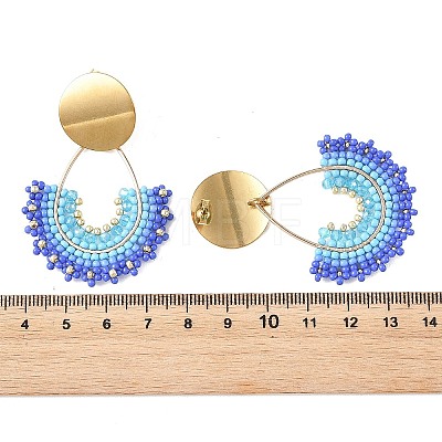 304 Stainless Steel Stud Earrings EJEW-MZ00755-02-1