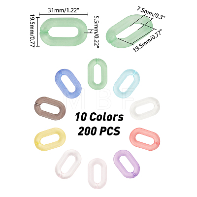 SUPERFINDINGS Transparent Acrylic Linking Rings OACR-FH0001-012-1