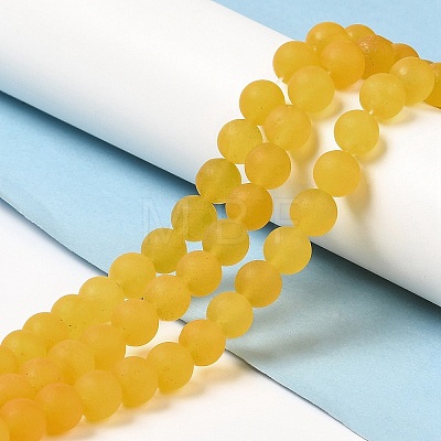 Natural Dyed White Jade Beads Strands G-M402-B01-1