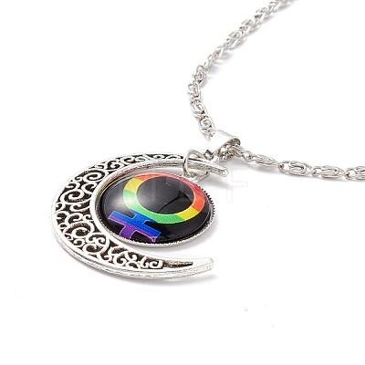 Rainbow Pride Necklace NJEW-F291-01E-1