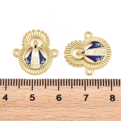 Brass Enamel Religion Virgin Connector Charms KK-L275-31G-1